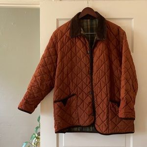 Corduroy Collared Quilt Coat